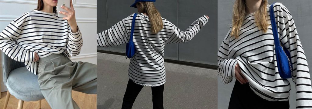 Casual-Striped-Oversized-T-Shirt