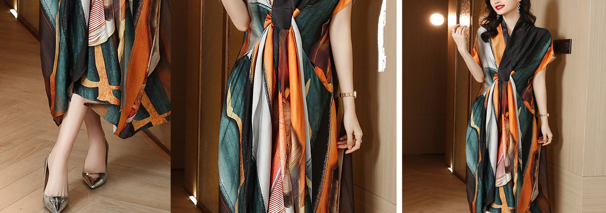 Silk-Flare-Sleeve-V-Neck-Midi-Dress-Women-Korean-Vintage-Casaul-Party-Dress-2022-New-Elegant-Bodycon-Dress